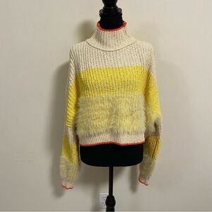 Free People Sweater Womens Size Small & Medium Sunbrite Mock neck crop sweater